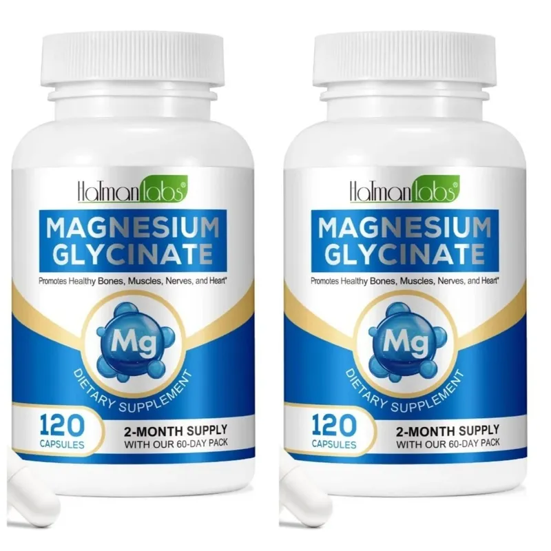 Cápsulas de glicinato de magnésio com 208mg de bisglicinato elementar para suporte ósseo, muscular e nervoso saudável, adultos 120 cápsulas — image 8