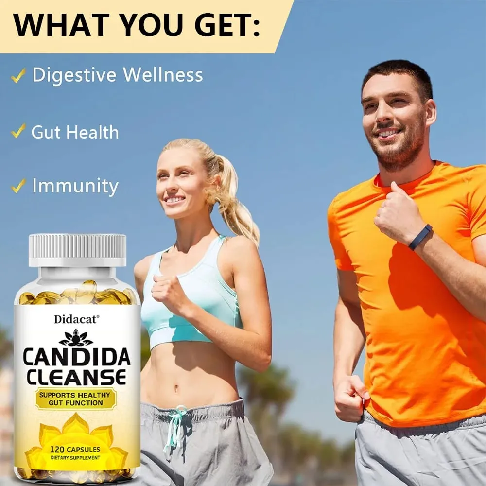 Candida Cleanse ประกอบด้วยสมุนไพรธรรมชาติและโปรไบโอติกเพื่อสนับสนุนการทำงานของลำไส้ให้แข็งแรงและสุขภาพภูมิคุ้มกันเหมาะสำหรับทุกเพศ
