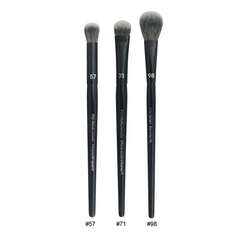 4pcs/set Pro Black Eye Shadow Makeup Brushes Lip Brow Precision Concealer Blending Synthetic hair Smudge Highlight Make Up Brush
