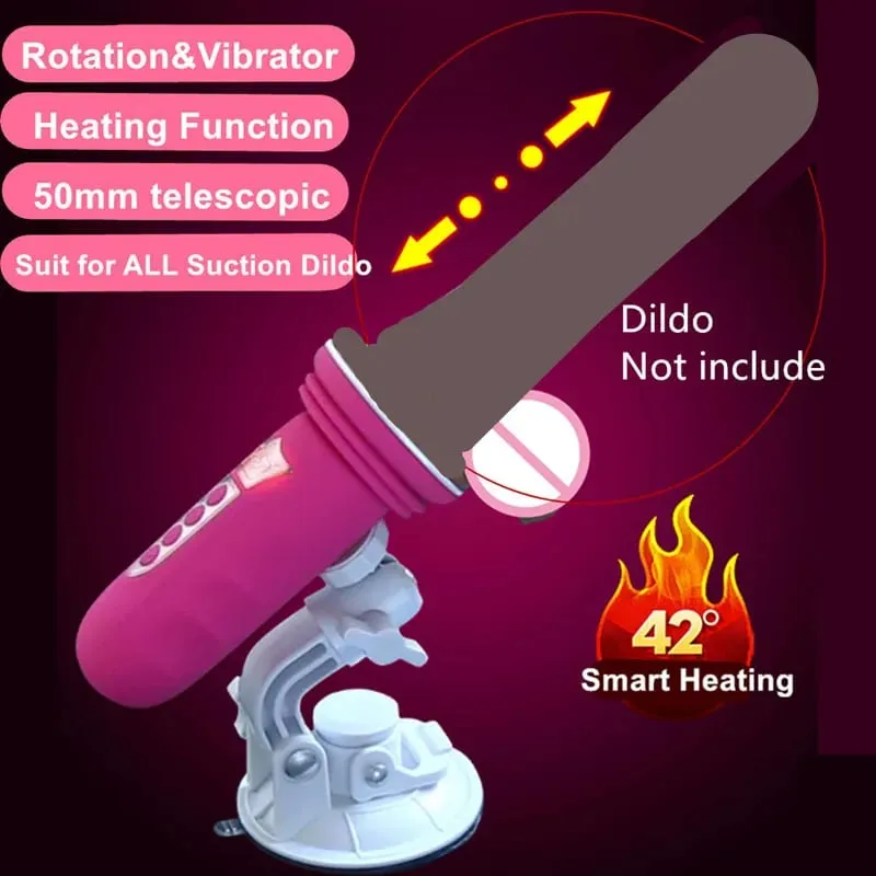 Auto Rotation Telescopic Penis Dildo Holder Sex Machine Masturbation Suction Cup Vibrator Female Masturbator Sex Toys for Women