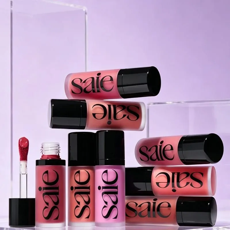Saie 4-Colors Liquid Blush CHILLY SPICY Highlighter Sunglow Contouring Shimmer Powder Quick-drying Non-sticky Natural Texture