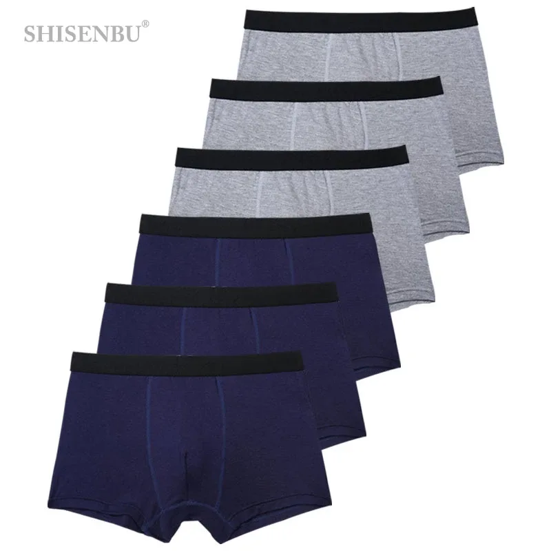 6pcs/Set Black Boxer Men Underpants Bamboo Mens Boxers Man Breathable Men's Panties Sexy Underwear For Men Gifts Comfortable New
