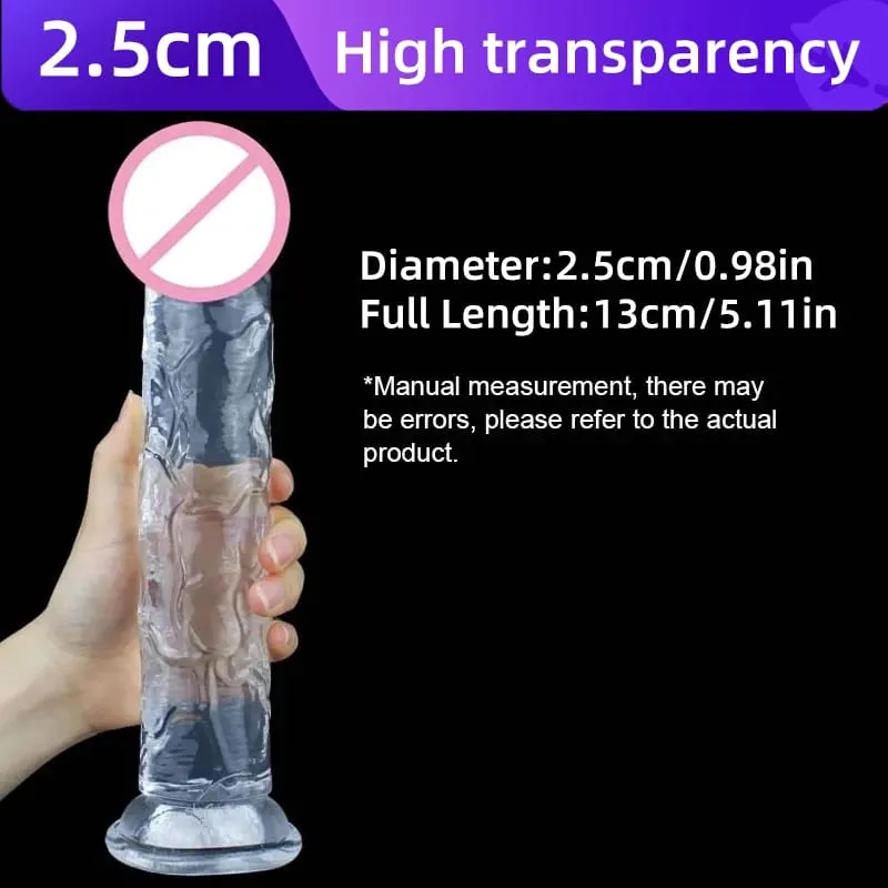 Transparent Realistic Dildo Jelly Penis Suction Cup Dildo Female Masturbator Clitoral Stimulator Big Dick Lesbian Sex Toys