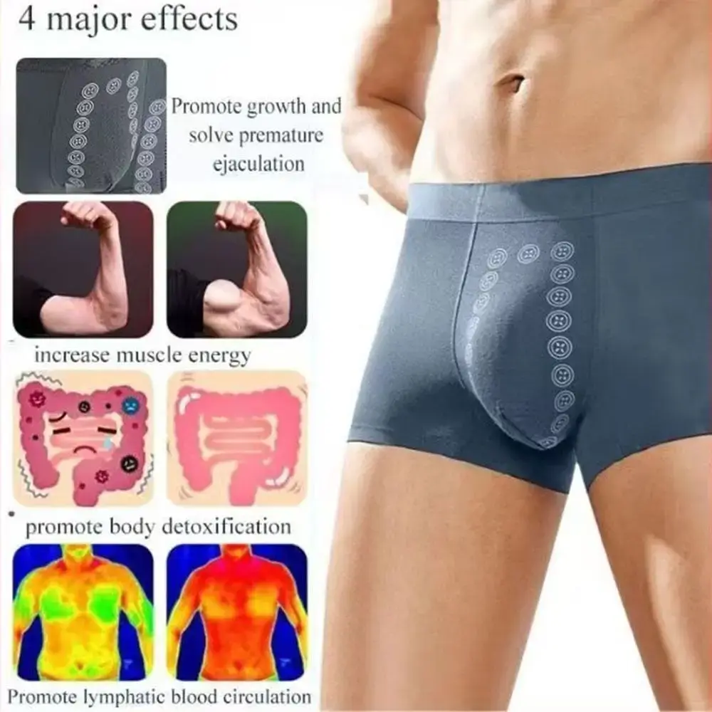 Polyester Men's underwear Stretchable Fiber Magnetic therapy Men's boxers Comfortable Briefs for Casual use