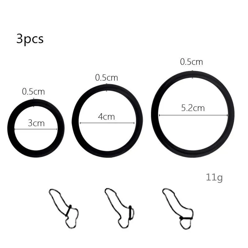 Super Soft Silicone Penis Ring Delay Ejaculation Ball Scrotum Stretcher Triple Cock Ring Cockring BDSM Sex Toys for Men