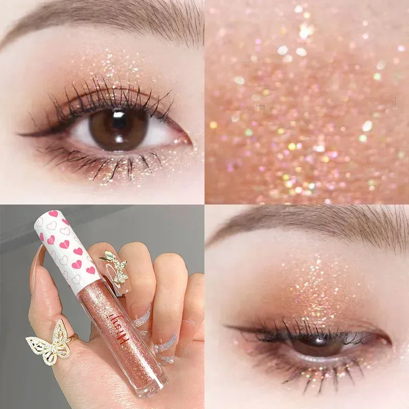 Liquid Eye Shadow Highlighter Water Proof Super Shiny Lasting Flakes Monochromatic Glitter Brighten Silkworm Makeup Maquillaje — image 11