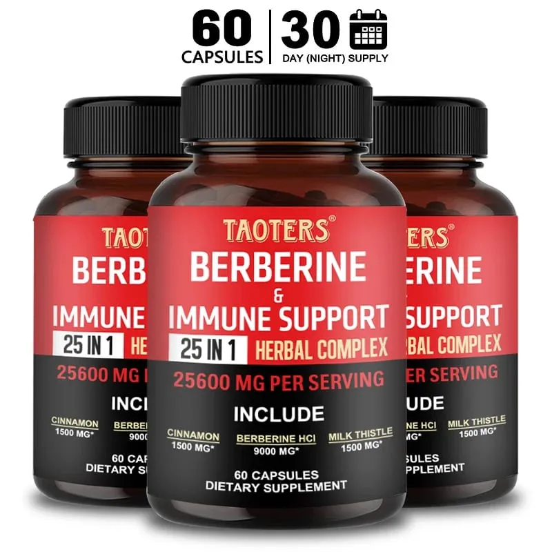 Berberine Capsules Contain Ceylon Cinnamon and Milk Thistle To Support Glucose Balance Liver Health Digestion and Weight Loss