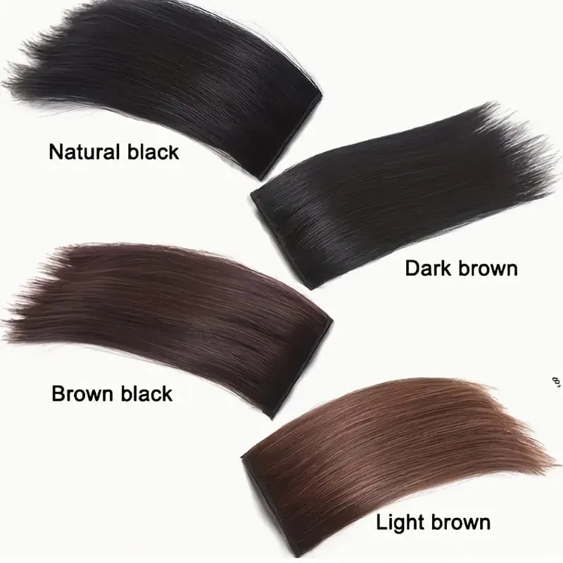 Synthetic 10cm Clip In Hair Extensions Short Straight Topper Invisible Seamless Side Cover Hairpiece Natural Volume Easy Wear