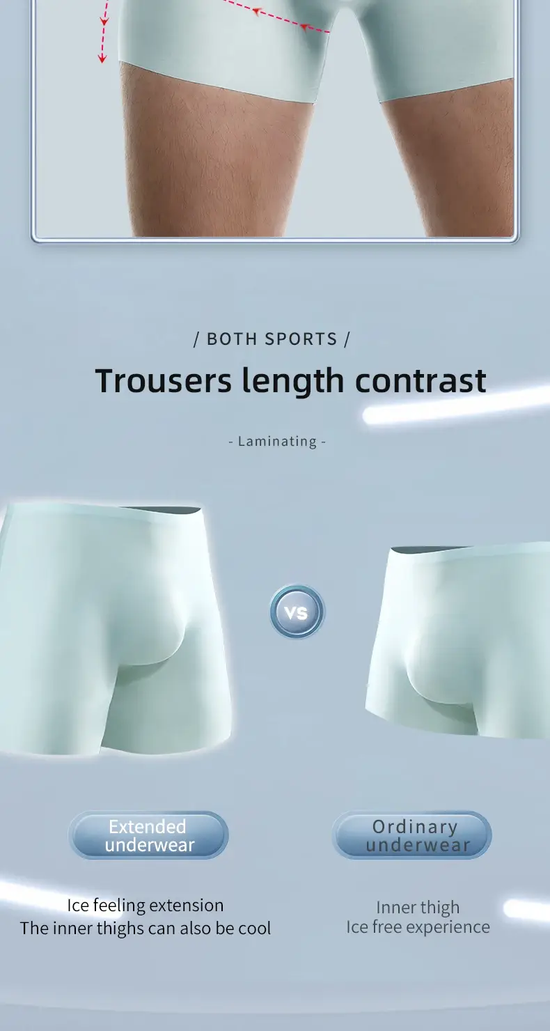 Men's Underwear Men's 3D Stamping Ice Silk Boxers Seamless Thin Boxers Lengthened Sports Summer Short Shorts Head 3256808314323130