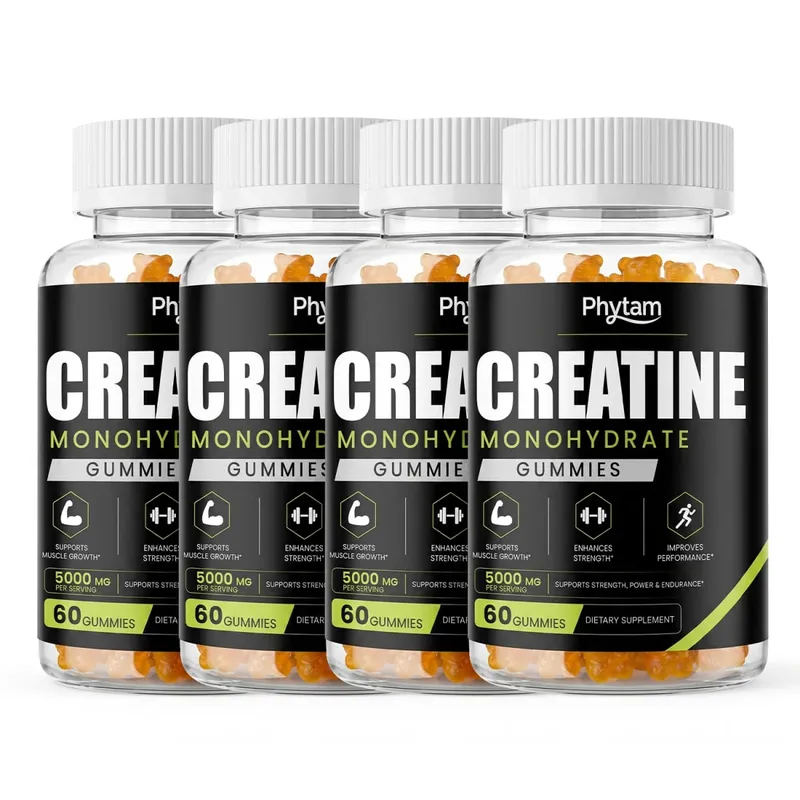 5000mg Creatine Monohydrate Bear Gummies 60 Count Chewable Daily Workout Nutrition Supplement Supports Athletic Performance & Muscle Maintenance — image 10