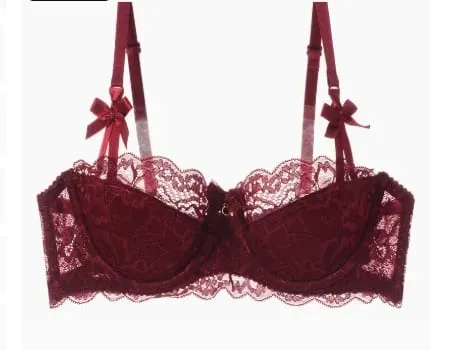 Rabbit Ear AB Cup Pure Desire Girl Bra Set | Pull-up Bra with Bow | Breathable French lace Bra | Anti-slip Cup Date Night — image 13