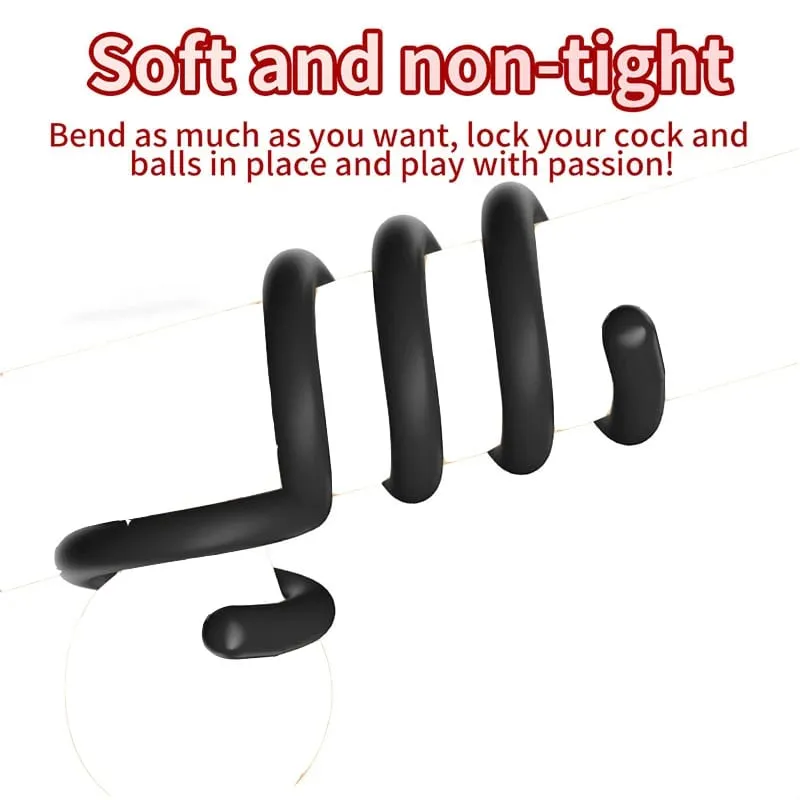 Silicone Semen Lock Ring Male Penis Ring Adjustable Delay Ejaculation Lasting Scrotum Lock Ring Sex Toys for Men Adult Products