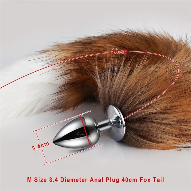 Sex Shop 5 dimensioni Butt Plug in metallo Fetish Coda di volpe Giocattoli intimi Bdsm Extender anale Dilatatore Prodotti Giochi erotici Articoli per adulti