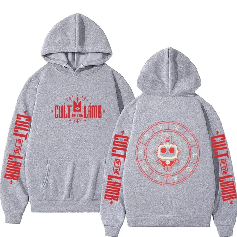 Game Cult of The Lamb Print Hoodie Lalaki Babae Vintage Fleece Cotton Pullover Hoodies Unisex Fashion Casual Oversized Streetwear