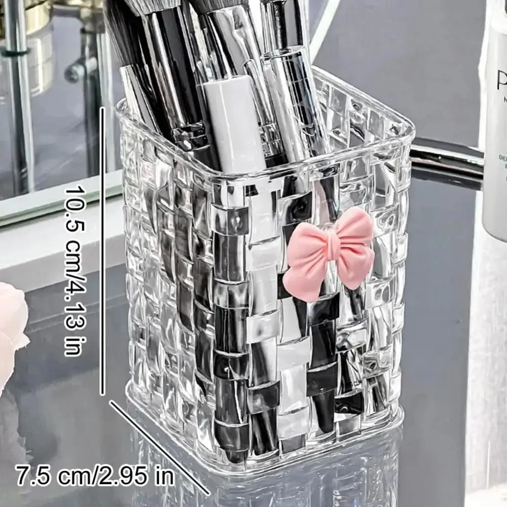 Clear Acrylic Makeup Brushes Storage Box Nail Polish Display Stand Rack Jewelry Case Desk Cosmetic Organizer Lipstick Storage