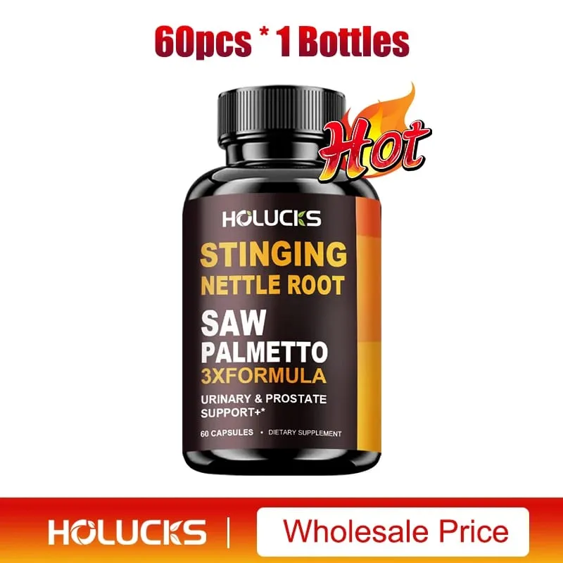 Stinging Nettle Root & Saw Palmetto Capsules Help Promote Prostate Health Hair Growth Urinary Tract Support Premium Formula