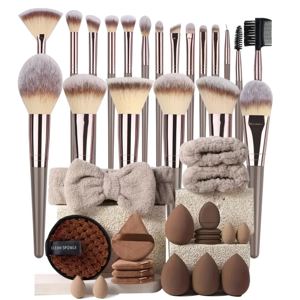 3-20PCS Makeup Brushes Set Eyeshadow Fluffy Foundation Concealer Blush Highlighter Storage Box Female Cosmetics Beauty Tools — image 1