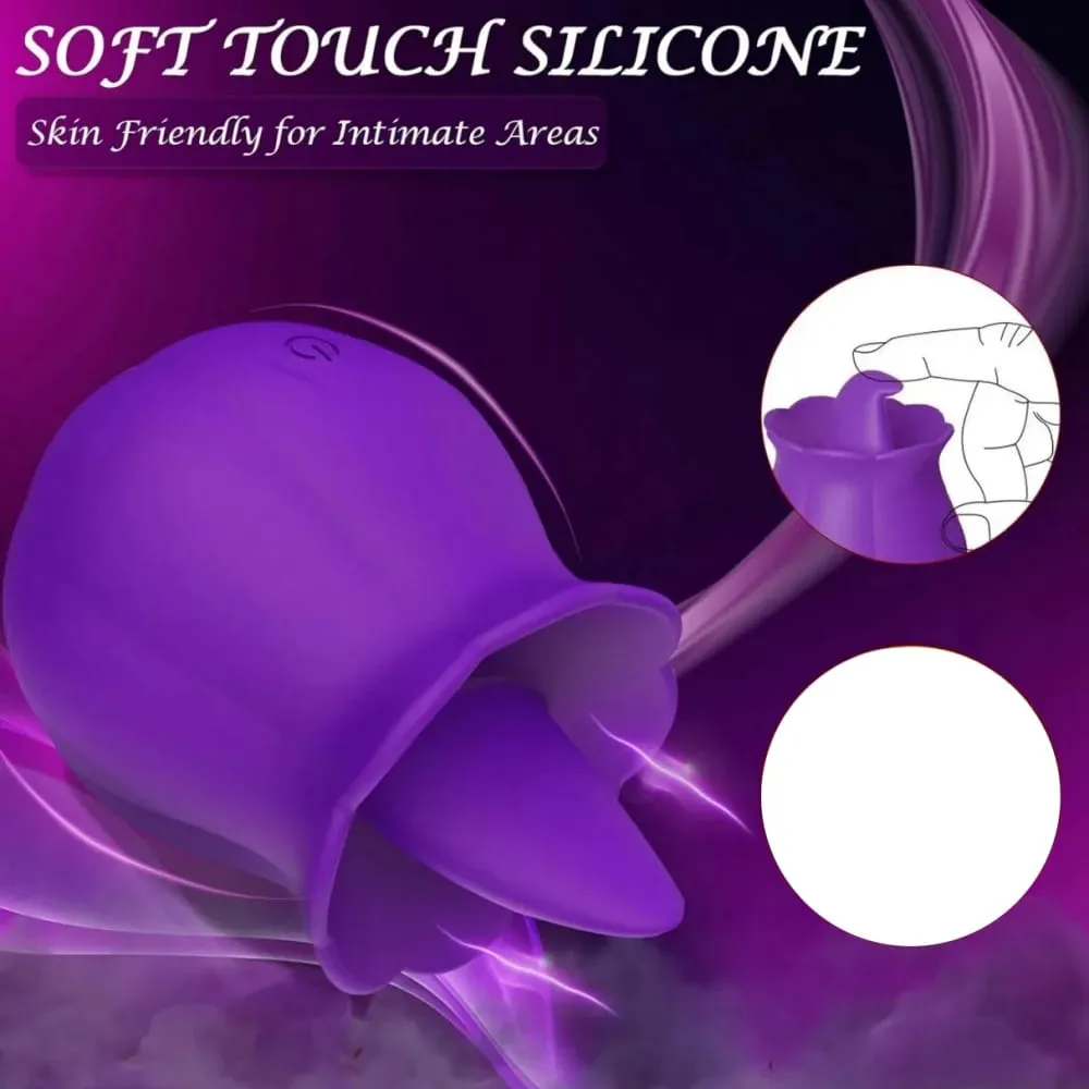 Kraftfull tungslickande vibrator för kvinnor G Spot Clitoris Bröstvårtstimulator Massager Masturbator Sexleksaker för vuxna för par 18+