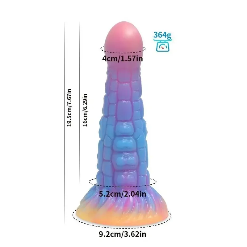 สมจริง Night เรืองแสง Anal Plug Luminous Monster Dragon Dildo สำหรับผู้หญิงผู้ชาย Butt Plug เซ็กซี่สุนัขรูปร่าง Sex Toy สำหรับคู่
