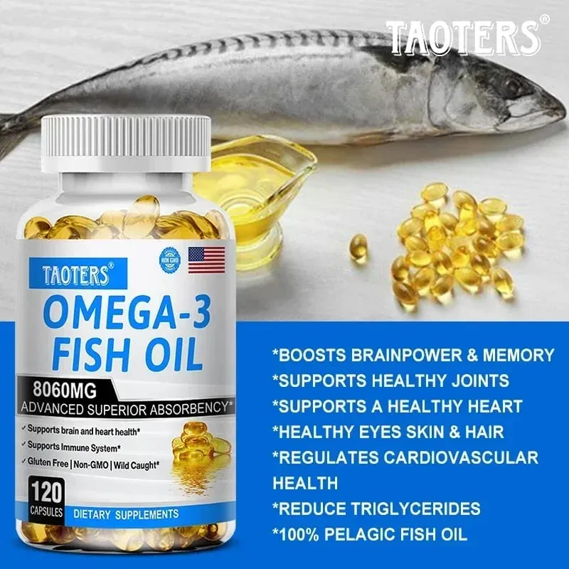 Omega-3 Fish Oil Supplement High in EPA + DHA for Heart Brain and Immune Support