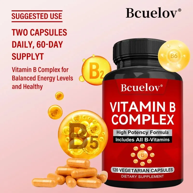 B Complex Vitamins - All B Vitamins Including B12 B1 B2 B3 B5 B6 B7 B9 Folic Acid - Support Healthy Energy Metabolism — image 5