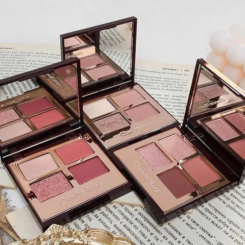 CT Makeup Sets Highlighters Lip Blam 4 Color Eyeshadow Palette Lip Gloss Lip Blam Set Pillow Talk Long Lasting Natural Cosmetics — image 4