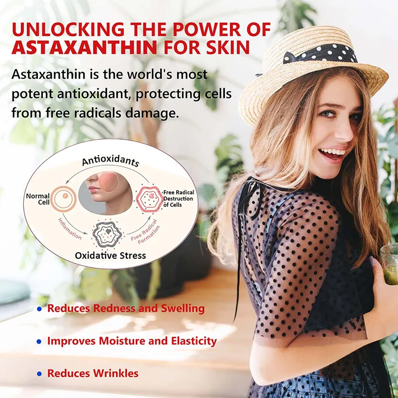 Astaxanthin Capsules Promotes Cardiovascular Health Accelerates Metabolism Antioxidant Supplement Skin Healty — image 3