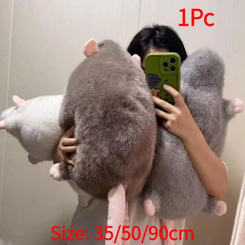 1Pc 35/50/90cm Cartoon Flower Branch Rat Soft Oversized Animal Figure Cute Simulation Big Mouse Plush Toy Pillow Birthday Gift‘ — image 3
