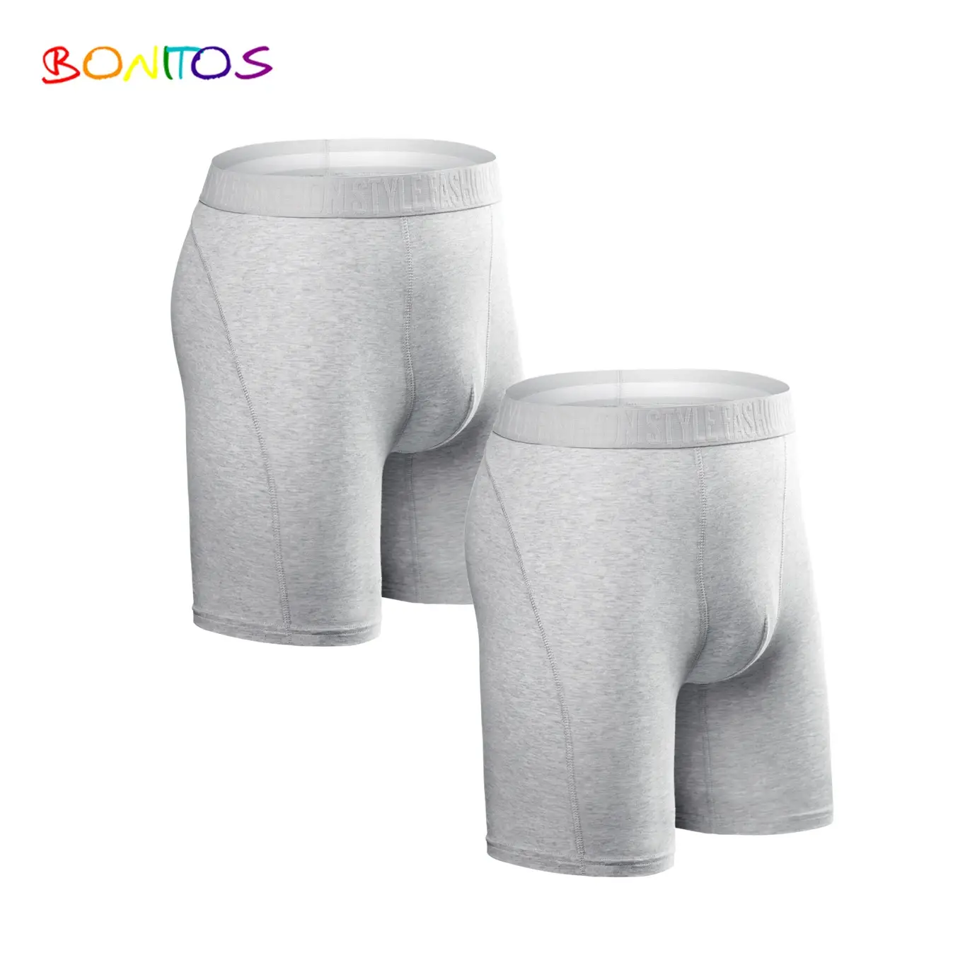 2 Buah Paket Celana Pendek Boxer Kaki Panjang Celana Dalam Pria Kit Celana Dalam Homme Celana Dalam Boxer Celana Dalam Slip untuk Pria Katun Pria Seksi Set Box Gym