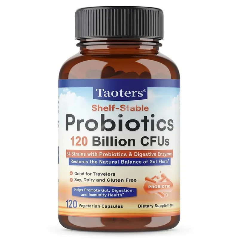 Probiotics 120 Billion CFUs 34 Strains with Organic Prebiotics & Digestive Enzymes Digestion & Immunity Health for Women & Men