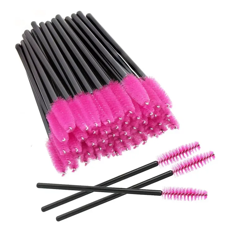 50pcs Disposable Makeup Tools Eyelash Brushes Eyelashes Extension Tools Eyebrow Brush Mascara Wands Applicator Spoolers