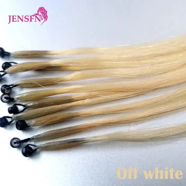 8D Natural Hair Extensions Human Hair 10pcs 0.5g/s Micro Ring 18Inch Micro Link Hair Loop Extension For Women variety of color