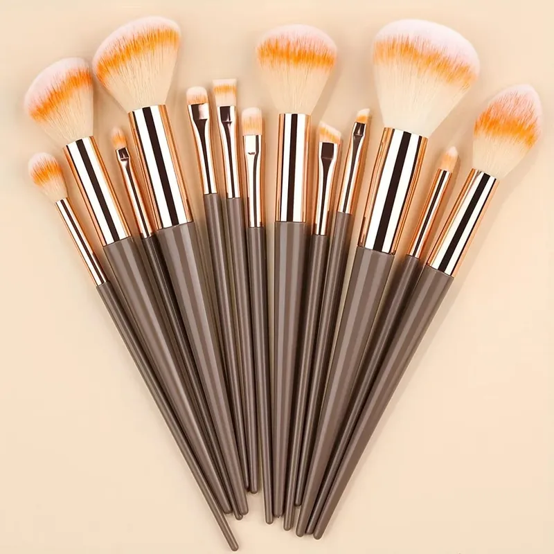 Makeup Brushes Set 13Pcs Premium Synthetic Brush Foundation Powder Blending Concealer Eyeshadow Blush Cosmetics Brushes Travel — image 13