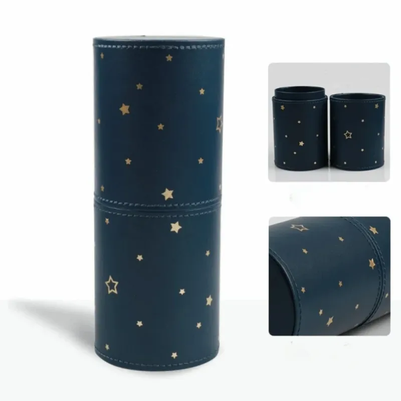 PU Leather Makeup Brush Bucket Dust-Proof Waterproof Empty Cosmetic Brushes Pen Holder Portable Makeup Brush Organizer