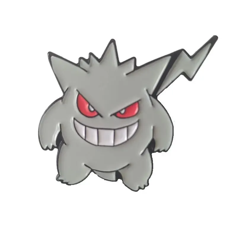 Anime Games Pokemon Enamel Pins Collect Mobbles Gengar Metal Cartoon Brooch Backpack Hat Bag Collar Lapel Badges