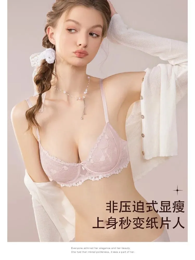 Sexy Lingerie Bra & Panty Set Sheer Floral Lace Teddy Ultra Thin Soft Comfortable Women Nightwear S-3XL Christmas Gift MOYISU — image 3