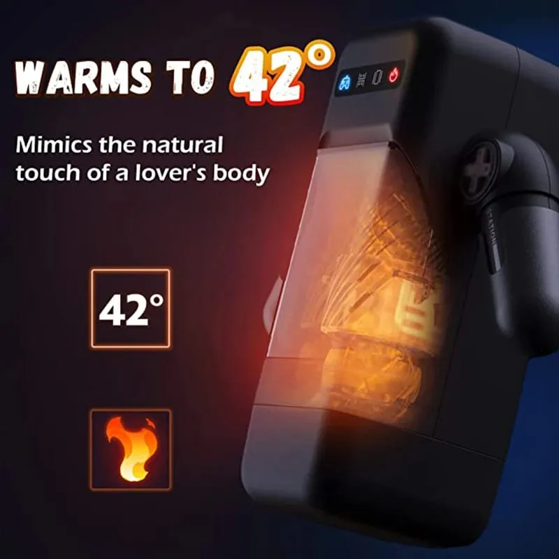 Automatic Male Thrusting Heating Masturbator Oral Cup Stroker Real Vagina Sucking Blowjob Sex Toys Vibration with Phone Holder
