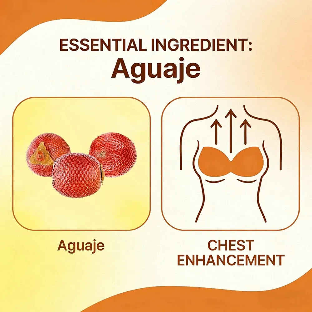 Aguaje + Fenugreek Capsules - 1000mg Supports Buttocks Curvy Body & Breast Support Immune Health Rich in Protein & Vitamins