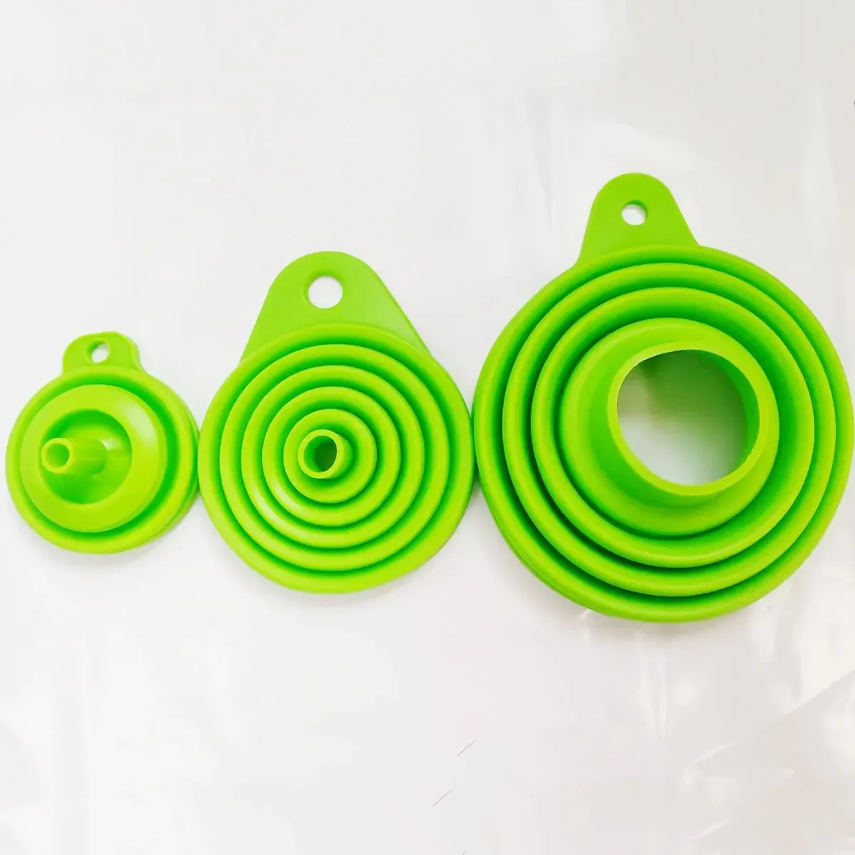 Silicone Funnels For Kitchen Use Filling Bottles Liquid Powder Transfer (3 Pcs ) 1 Mini/1 Small/1 Wide Mouth Funnel Set