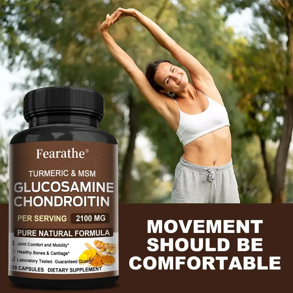 Glucosamine Chondroitin MSM Capsules 2100mg Support Joint Mobility Cartilage Flexibility Health Back & Knee Comfort — image 5