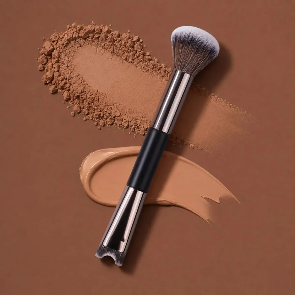Nose Contour U-Shaped Makeup Brush Dual-End Nose Shadow Makeup Brushes Eyeshadow Contour Face Highlighting Brush Cosmetics Tools