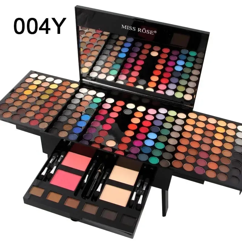 Miss Rose Professional Makeup 194 Color Matte Shimmer Palette Cosmetic Foundation Powder Blush Eyebrow Contouring Beauty Kit Box