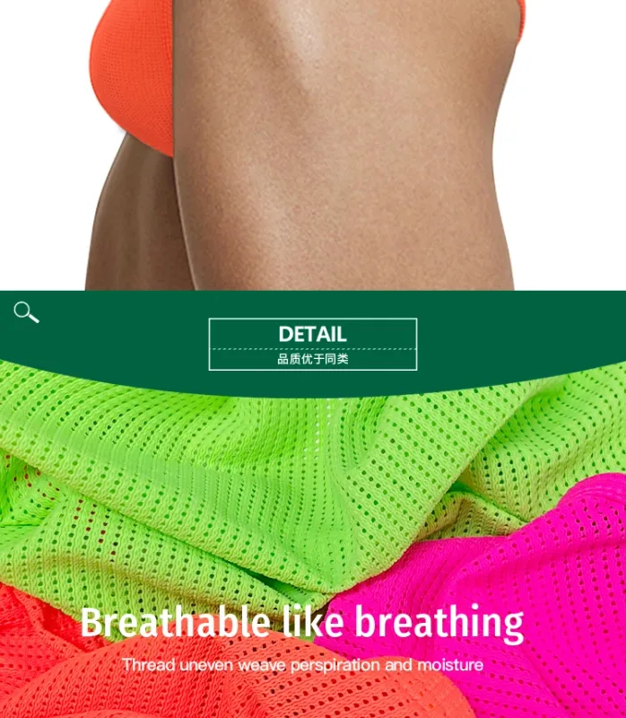 Herren-Slip aus Nylon-Mischgewebe, atmungsaktiv, Horn, Spleiß, Buchstabenprägung, breiter elastischer Bund, fluoreszierende Farbe, sexy Unterwäsche