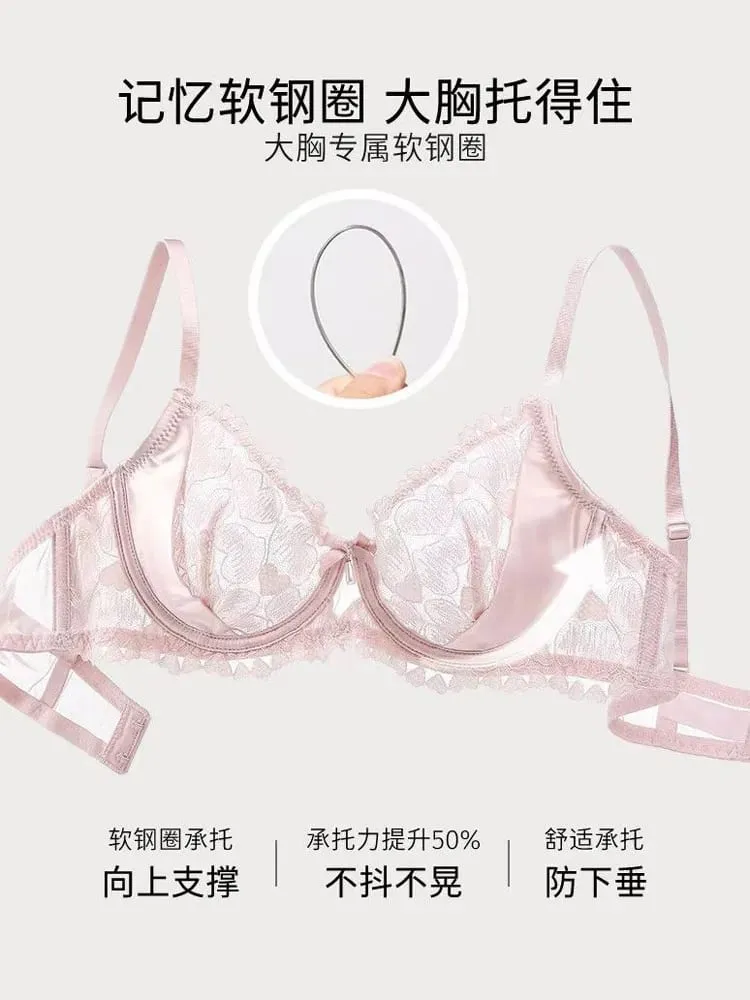 Sexy Lingerie Bra & Panty Set Sheer Floral Lace Teddy Ultra Thin Soft Comfortable Women Nightwear S-3XL Christmas Gift MOYISU — image 5