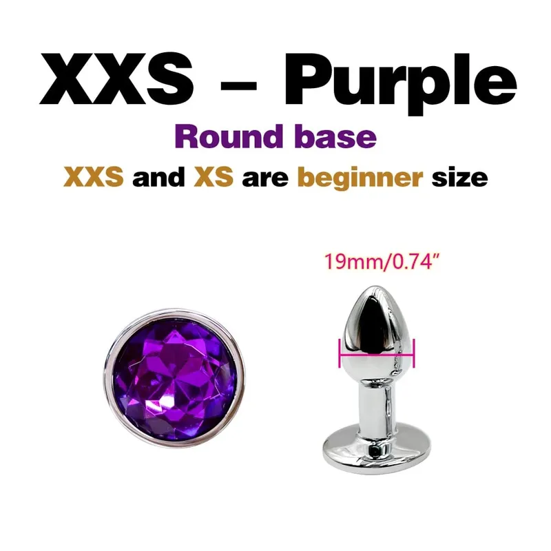Metal Anal Plug With Gem Base Beginner To Expert 5 Size Butt Plug G-Point Massage Dildos Female/Male Couples Adult Sex Toys