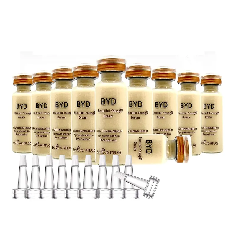5ml 10 vials Facial Skin Care BB Glow Starter Kit Face Natural Moisturizing BB Cream Ampoule Foundation with Dropper Makeup Set