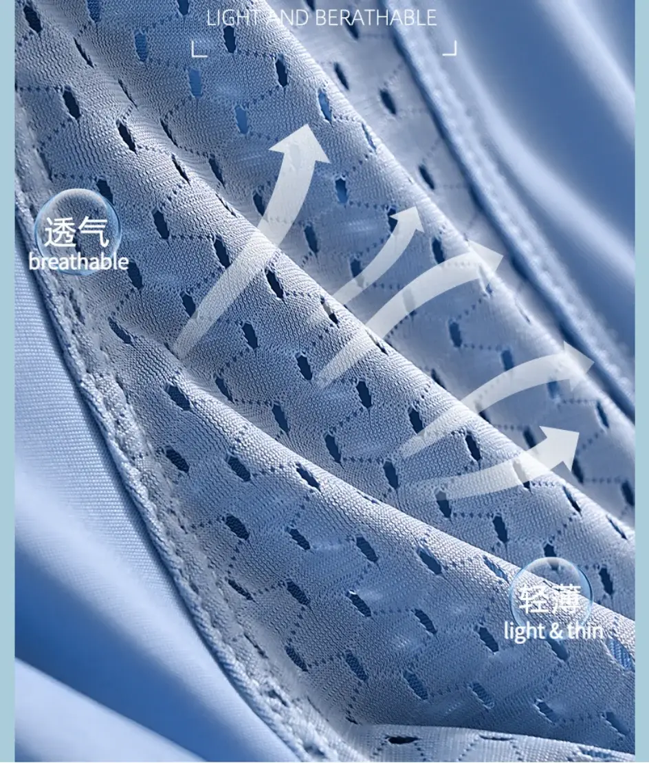 Men's Ice Silk Mesh Underwear Antibacterial Breathable Boxer Oversized Briefs Shorts Men's Panties Boxershorts Men
