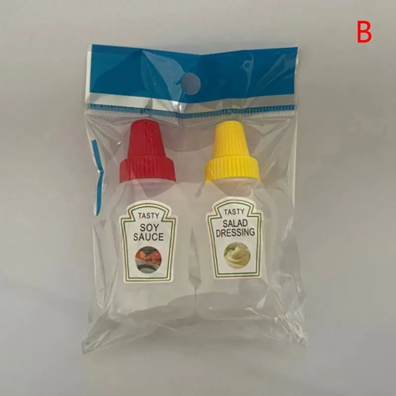 1/2/3/4pcs Mini Lunch Box Accessories Cute Pattern Sauce Box Squeeze Bottle Cartoon Tomato Honey Condiment Container For Kids — image 9