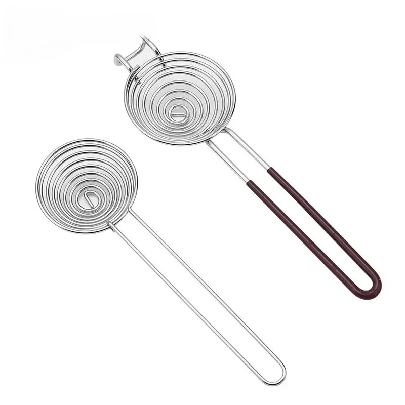 1Pc stainless steel egg white separator creative extended handle protein egg white egg yolk separator hot pot fishing