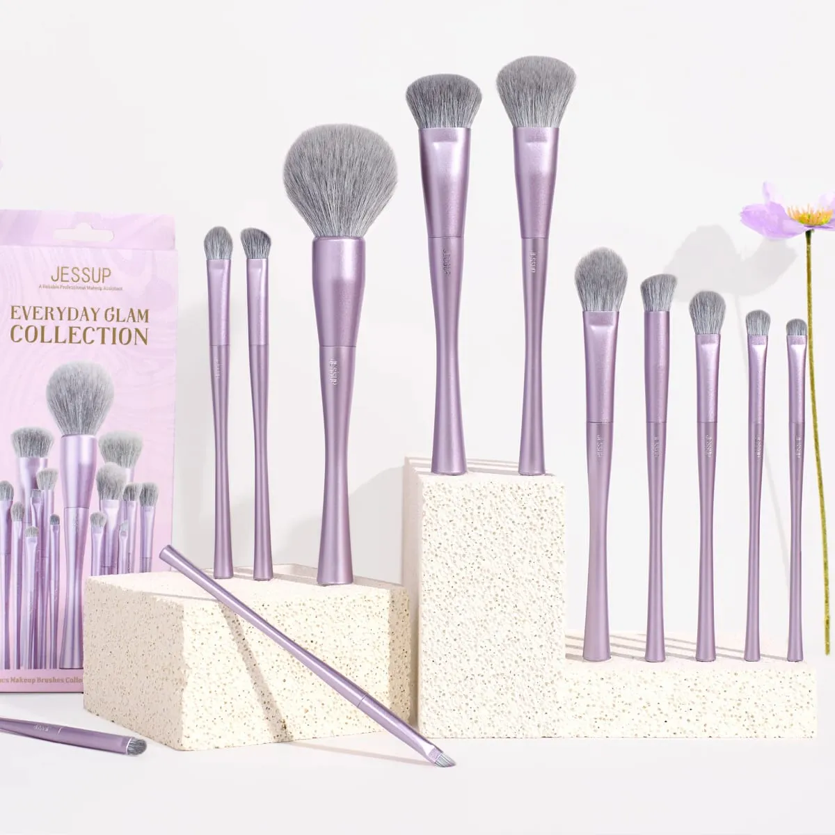 Jessup Makeup Brushes Set 4/6/7/10/14/15pcs Foundation MakeUp Brush Face Eyeshadow Blending Highlighting Concealer Luxury Purple